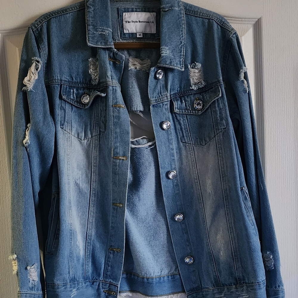 The Style Between Us, Distressed Denim Jacket